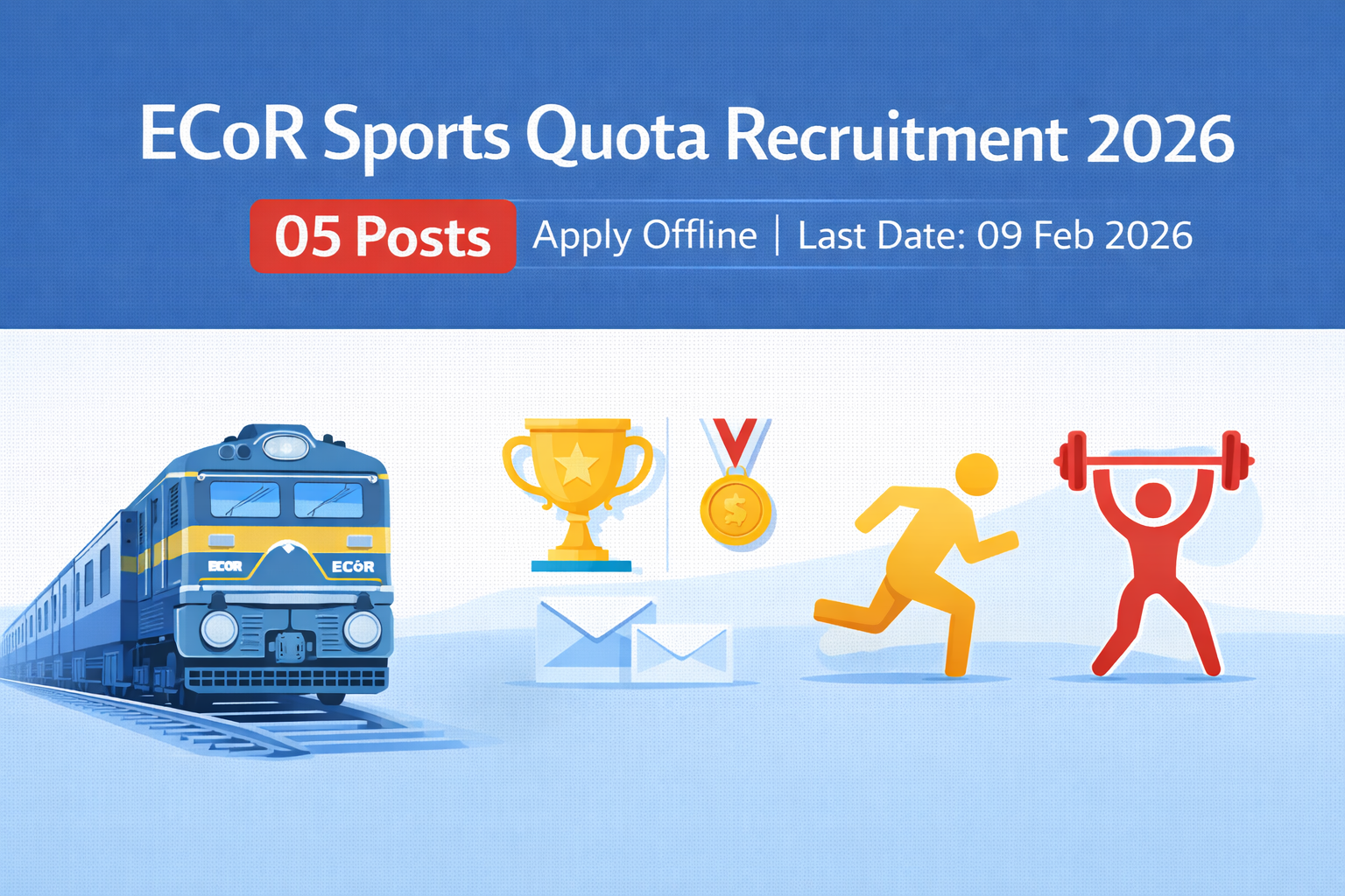 East Coast Railway Sports Quota Recruitment 2026 apply offline for 05 posts