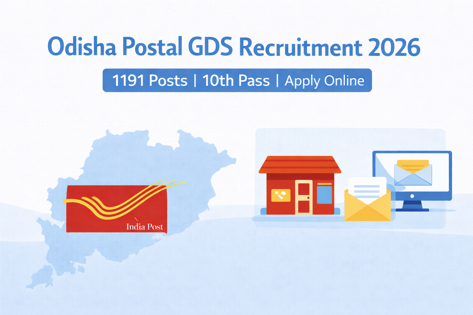 Odisha Postal GDS Recruitment 2026 apply online for 1191 posts