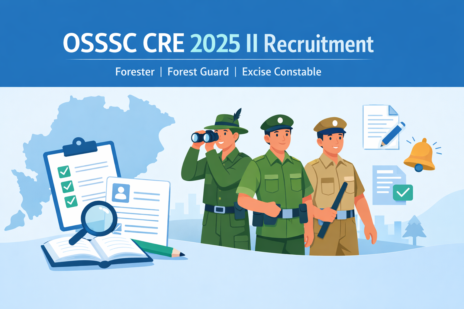 OSSSC CRE 2025 II Recruitment – Forester, Forest Guard and Excise Constable Notification