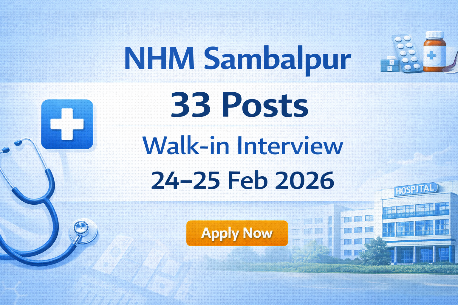 NHM Sambalpur Recruitment 2026 Walk in Interview for 33 Posts Advertisement 395