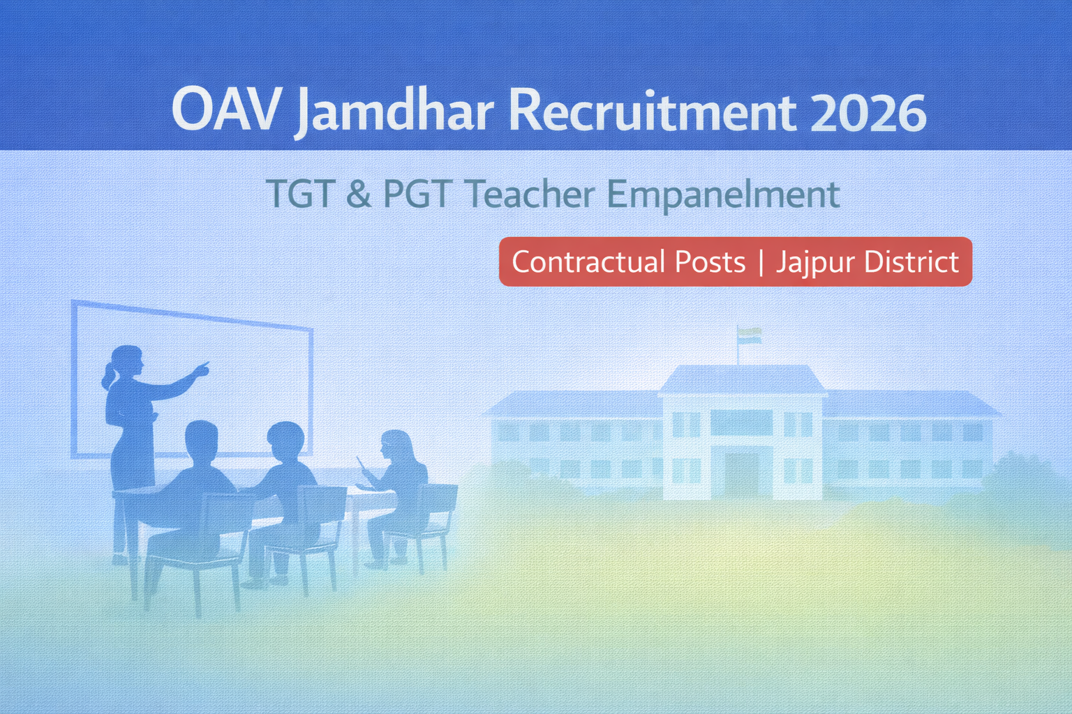 OAV Jamdhar Recruitment 2026 TGT and PGT contractual teacher vacancy