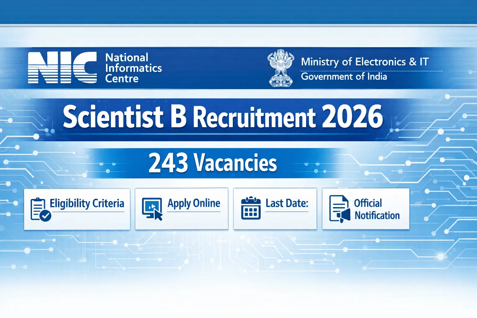 NIC Scientist B Recruitment 2026 Official Notification