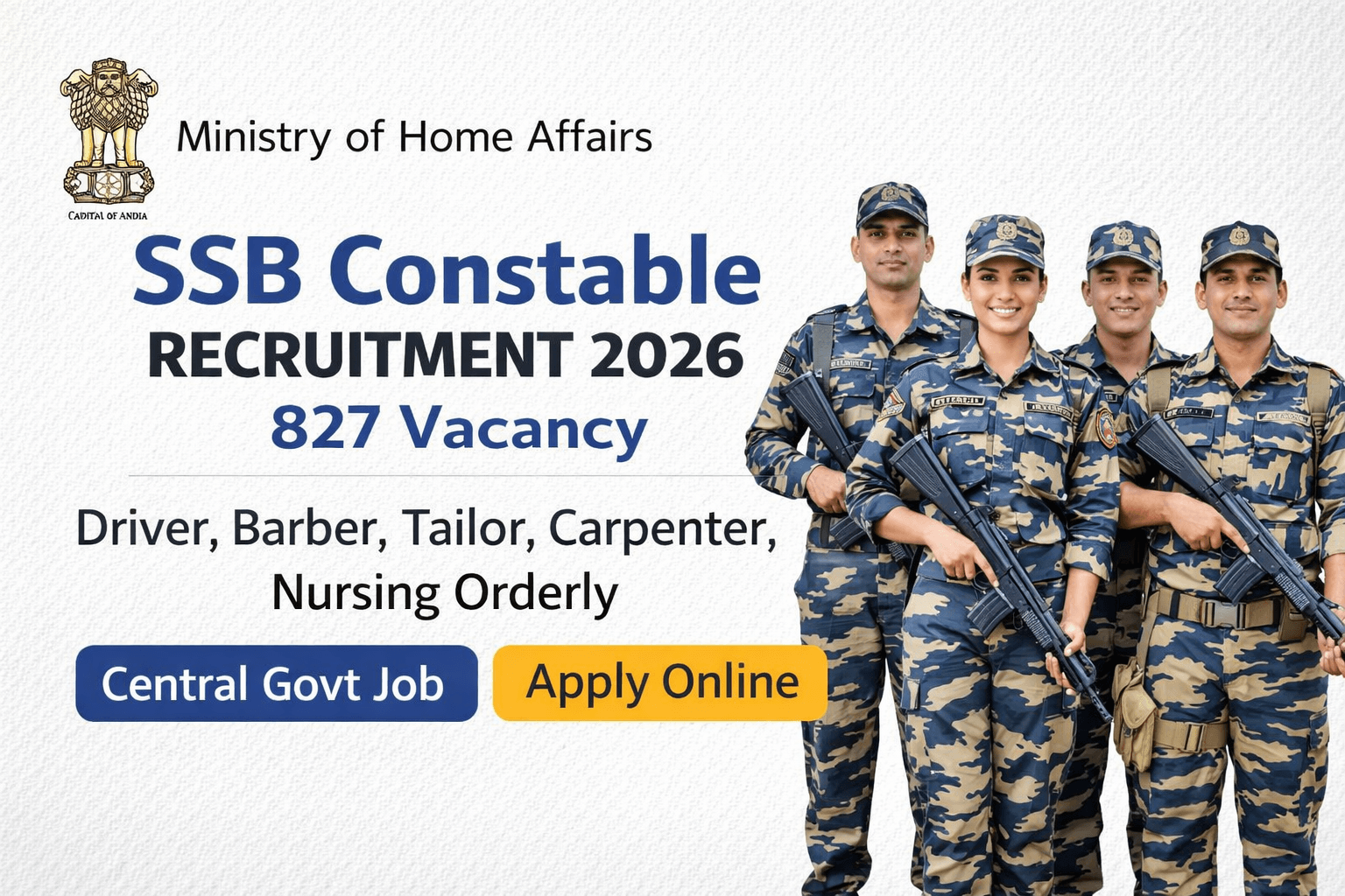 SSB Recruitment 2026