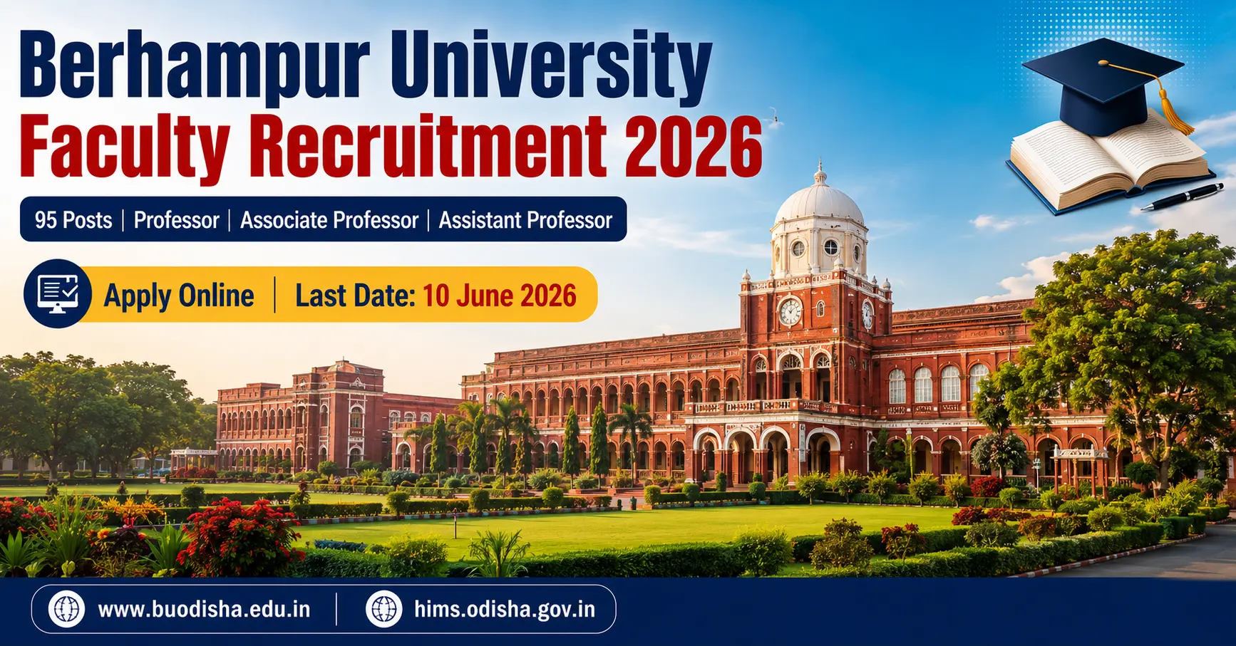 Berhampur University Faculty Recruitment 2026 – 95 Professor, Associate Professor and Assistant Professor Posts