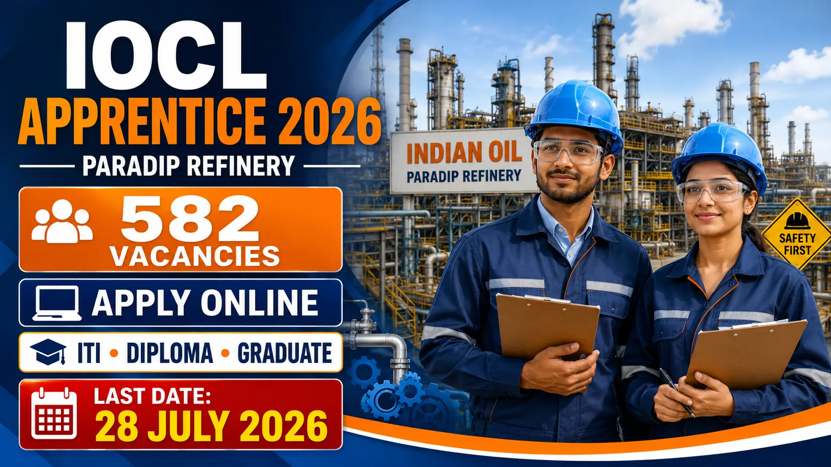 IOCL Paradip Refinery Apprentice Recruitment 2026 582 Apprentice Vacancies Notification