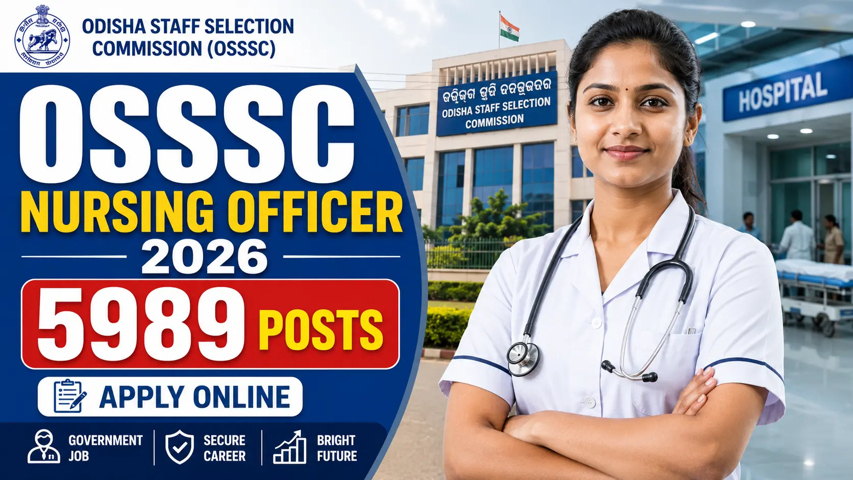 OSSSC Nursing Officer Recruitment 2026 Apply Online for 5989 Posts