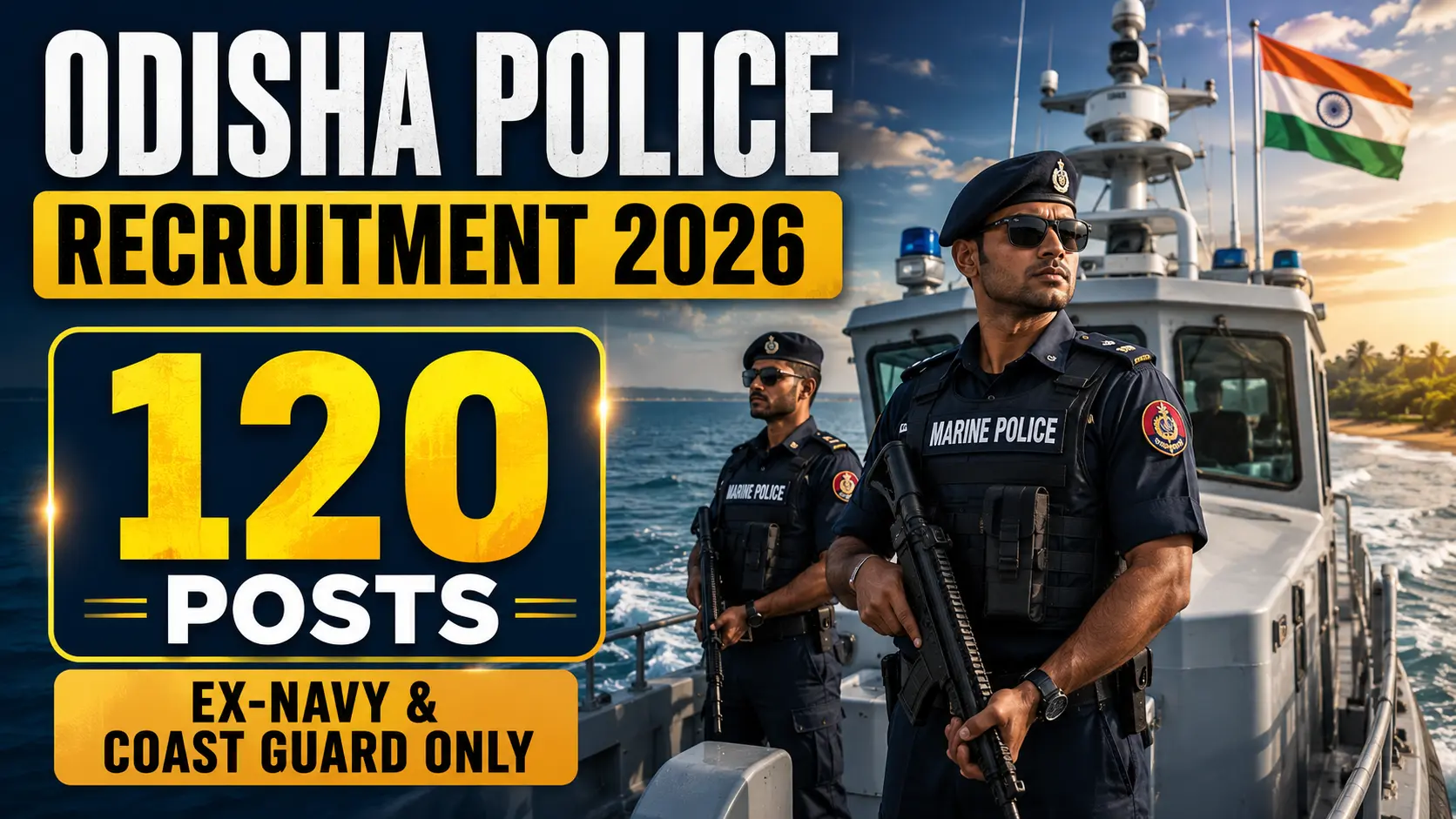 Odisha Police Recruitment 2026 Apply Offline for 120 Marine Police Technical Staff Posts