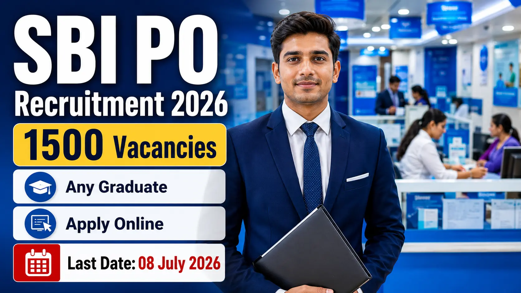 SBI PO Recruitment 2026 notification for 1500 Probationary Officer vacancies