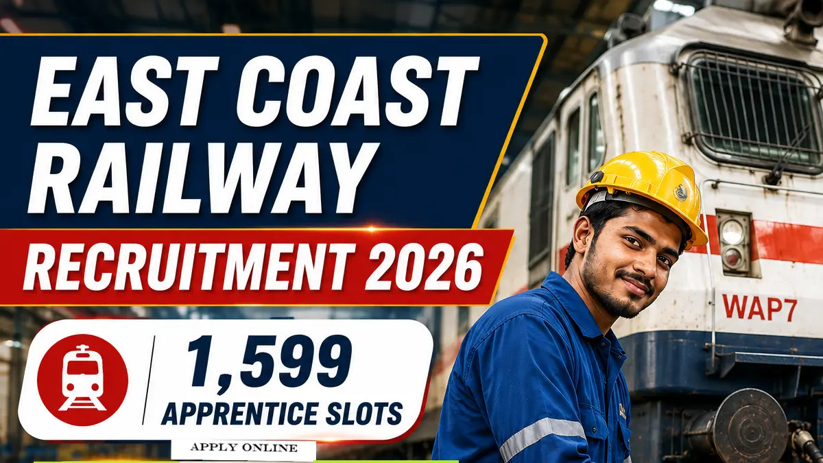 East Coast Railway Recruitment 2026 – 1599 Act Apprentice Slots