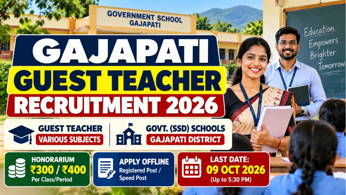 Gajapati Guest Teacher Recruitment 2026
