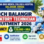 BBMCH Balangir Laboratory Technician Recruitment 2026